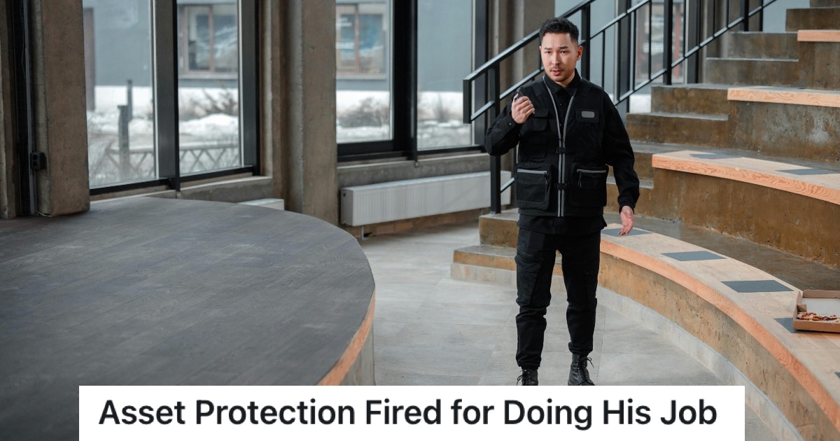 security guard getting on radio