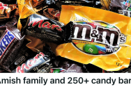 A Store Failed To Take Down An Expired Sale Sign, So An Amish Couple Took Advantage And Filled Their Carts With 250 Candy Bars