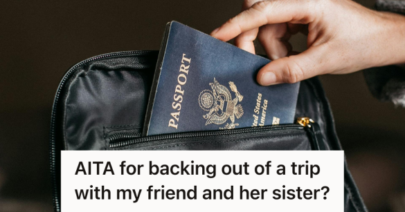 putting passport in backpack