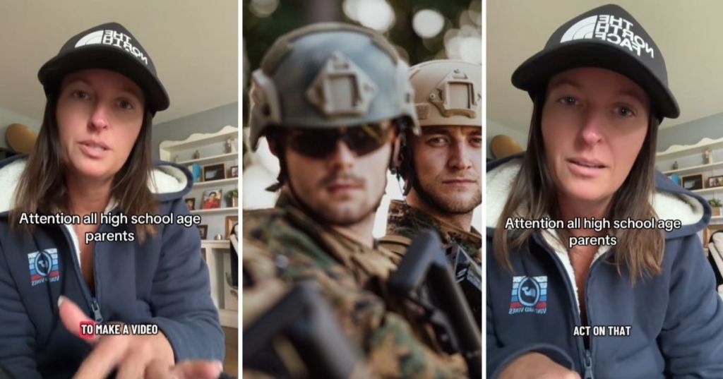 Mom concerned about military recruiting.