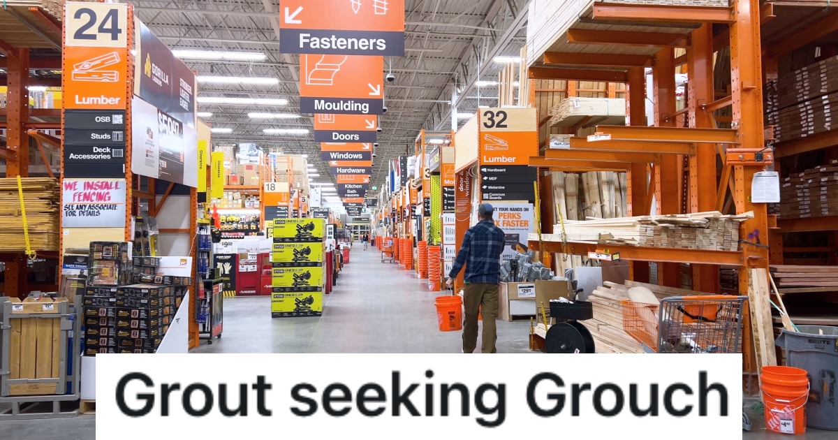 man walking in hardware store
