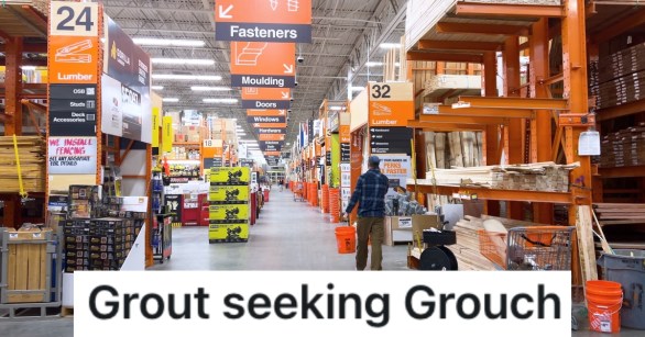 man walking in hardware store