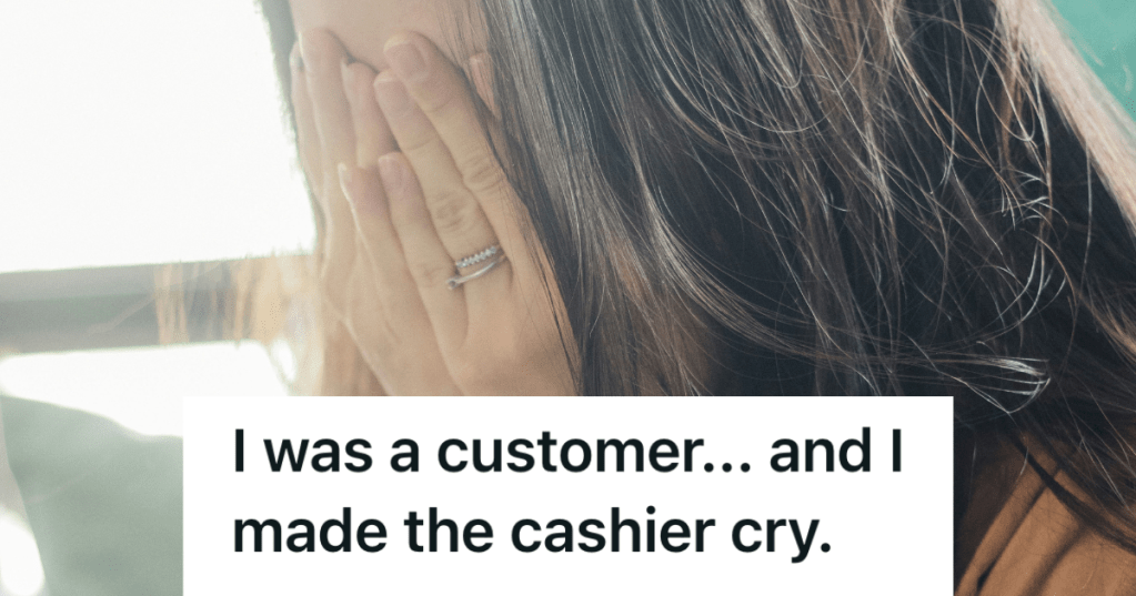 sad woman covering her face