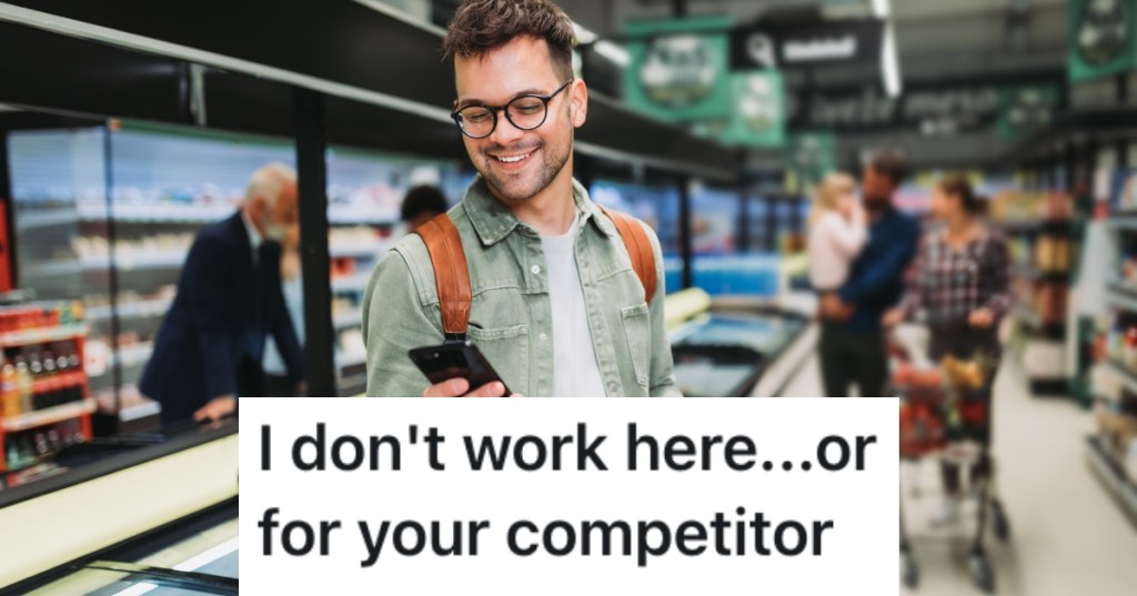 man in a grocery store