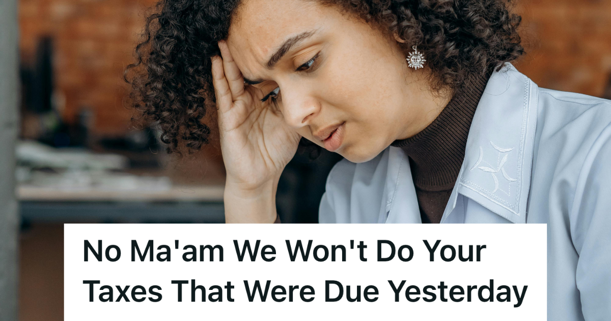 stressed receptionist in blue shirt