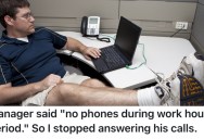 A New Manager Said Employees Weren’t Allowed To Use Phones During Work, So They Ignored Multiple Calls From Him During A Work Emergency