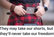 His Boss Enforced A Strict Dress Code That Banned Shorts, So He Started To Wear A Kilt To Work