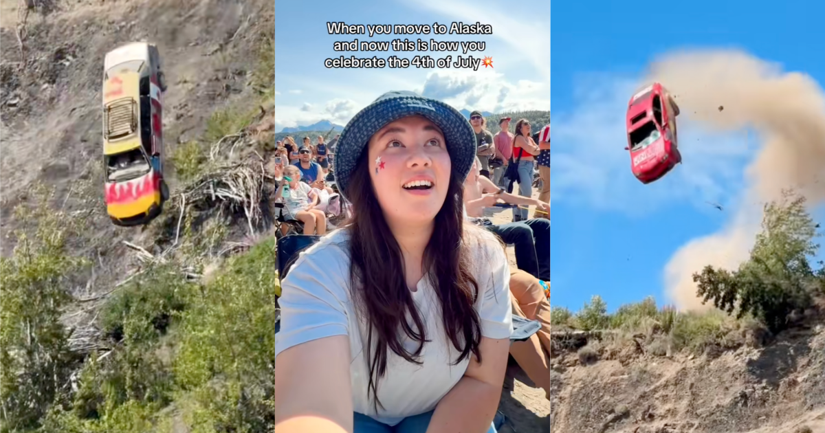 cars driving off cliffs