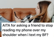 Friend Keeps Reading Woman’s Texts Over Her Shoulder During Game Night, So She Sets Boundaries And Kicks Them Out Of Her House