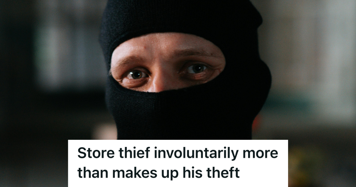 thief wearing a black ski mask