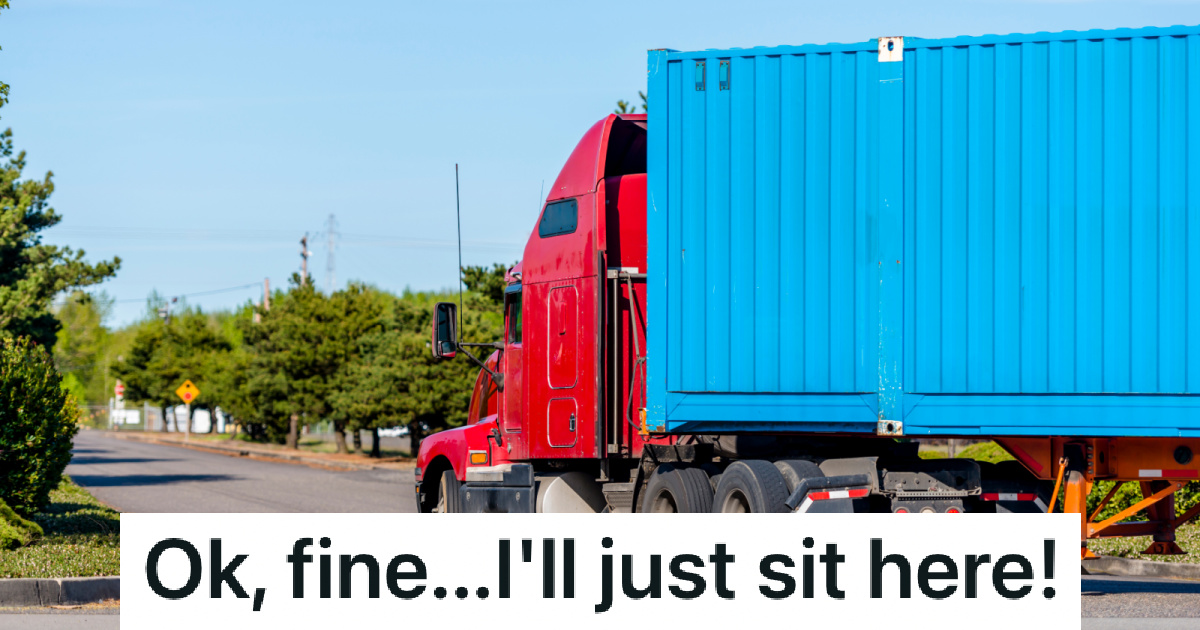 truck making a wide turn on a street