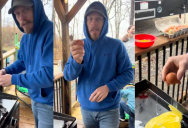 Blackstone Grill Owner Shows How He Cooks Scrambled Eggs With Ease. – ‘You don’t have to beat these things with a fork.’