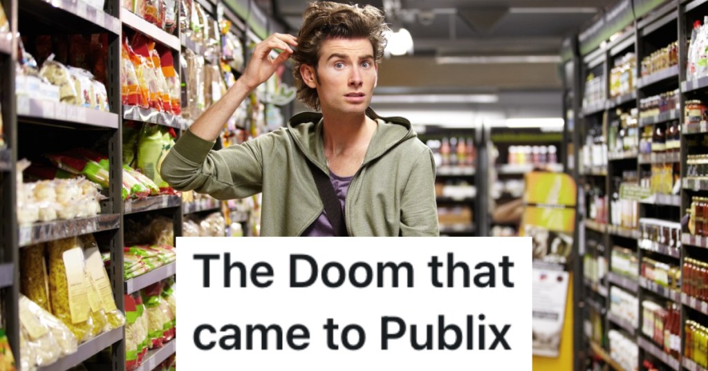 man in a grocery store