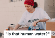 Zoo Volunteers Had No Cups For Visitors, So They Were Floored When A Dad Decided To Waterfall The Cooler For Himself And His Kids