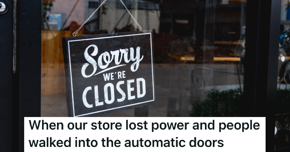 closed sign behind glass doors