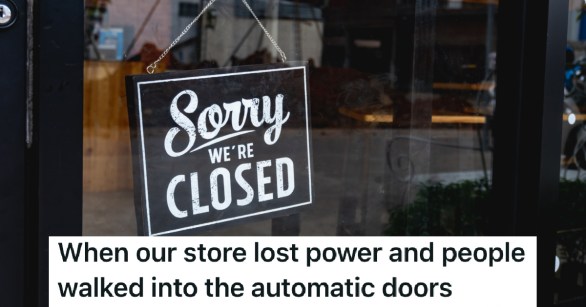 closed sign behind glass doors