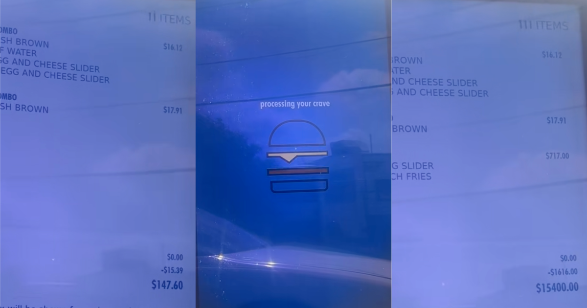 white castle drive thru screen