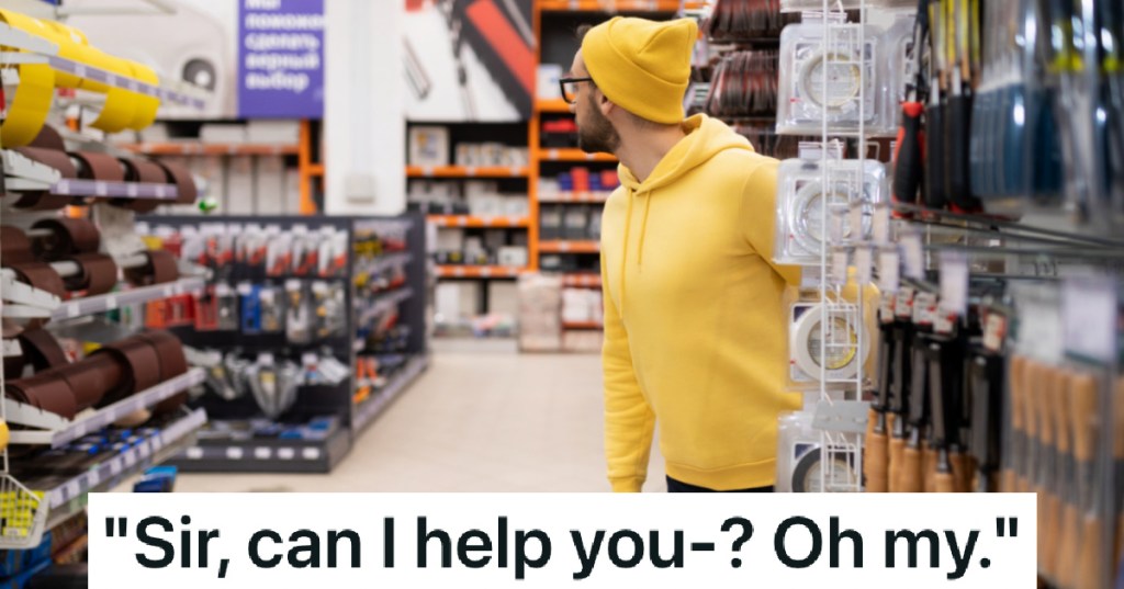 confused man shopping