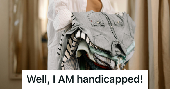 woman holding clothes near the fitting room