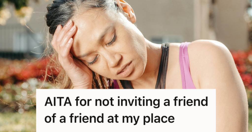 woman looking uncomfortable