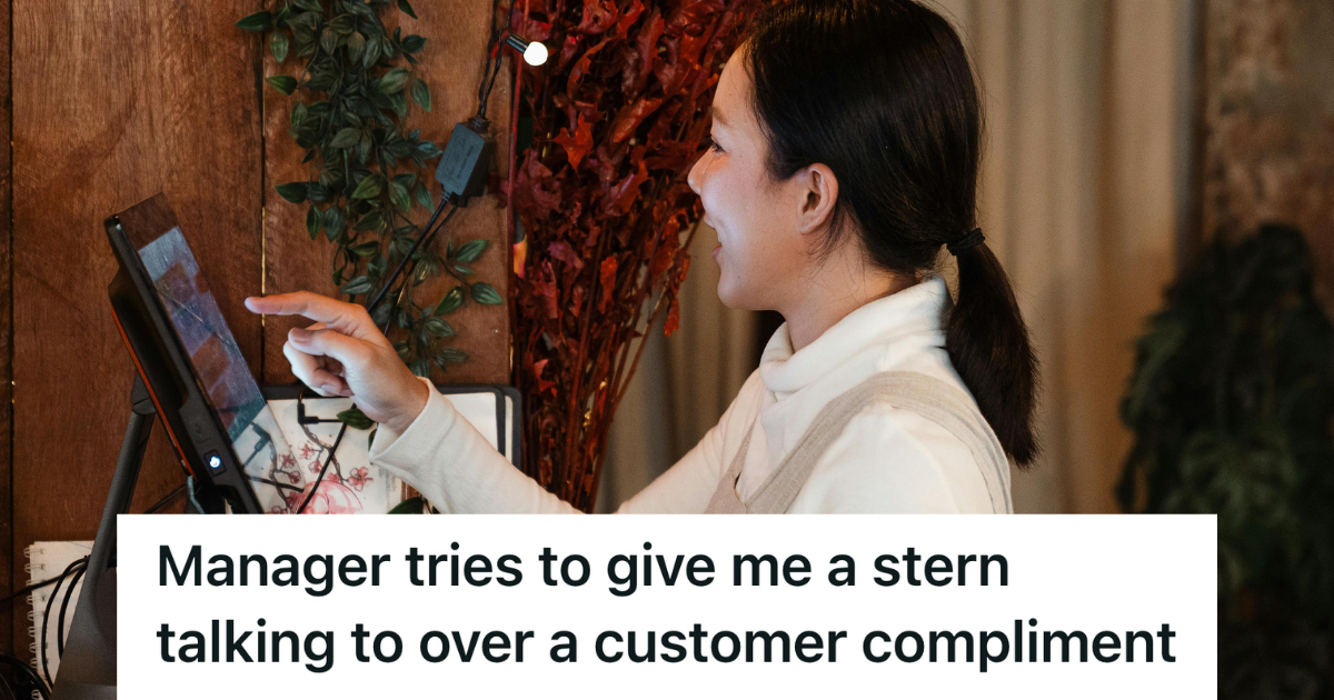 woman working at a cash register