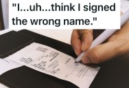 Customer Paying With A Credit Card Signed The Wrong Name, And The Situation Was So Weird A Manager Had To Handle It