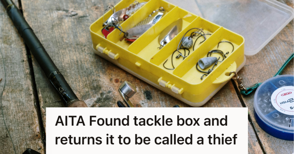 yellow fishing tackle box