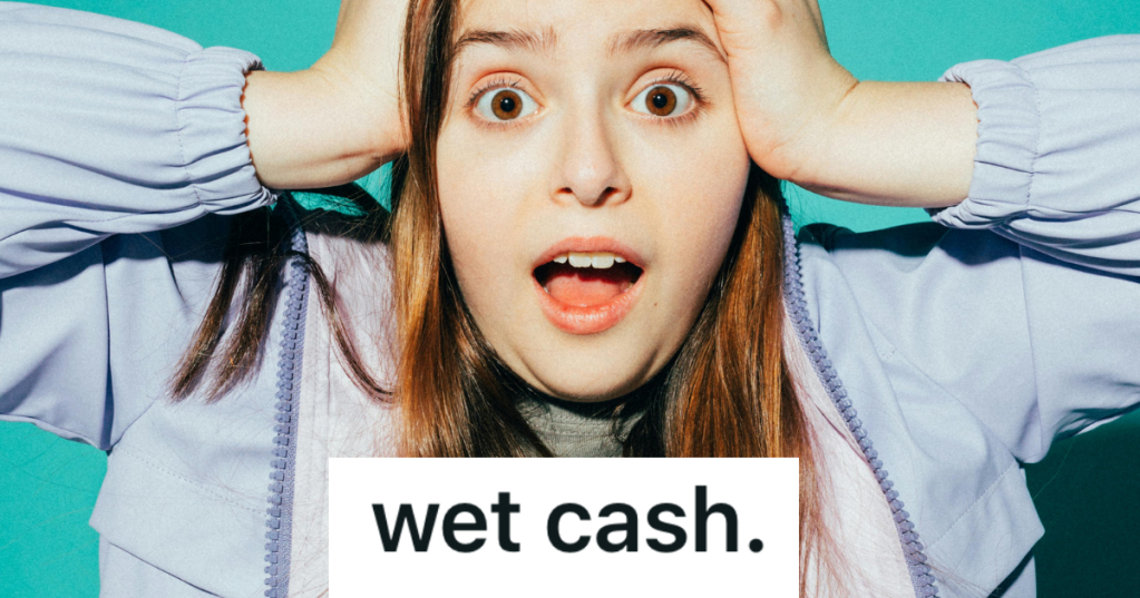 young woman looking shocked