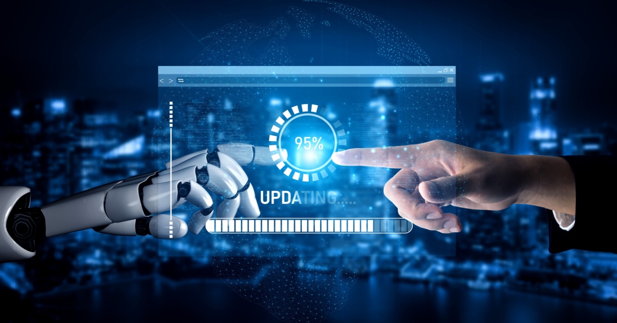 Robot and human hand