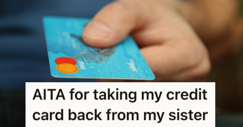 Handing over a credit card