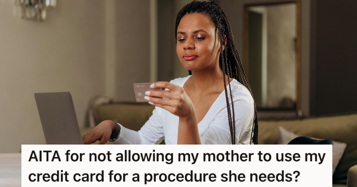 A woman using her credit card
