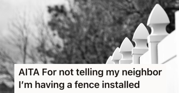 A white fence against winter trees