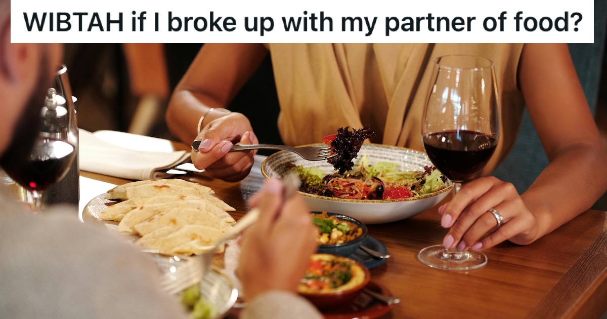 A couple on a dinner date