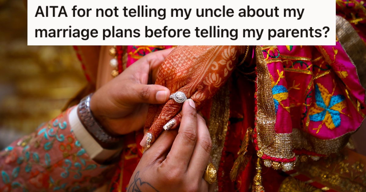 Ring exchange in an Indian wedding ceremony