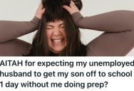 Stay-At-Home-Mom Is Used To Doing Everything For The Kids While Her Unemployed Husband Lazes Around, But When She Asked Him To Help Out One Time, His Response Sent Her Over The Edge