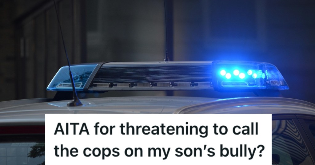 Lights on a police car