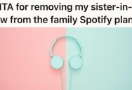 Newly-Married Couple Wanted To Merge Their Subscriptions, So Set Her Up On His Spotify Family Plan. But When This Meant Kicking Out His Ex-Sister-In-Law, A Huge Family Blow-up Ensured.