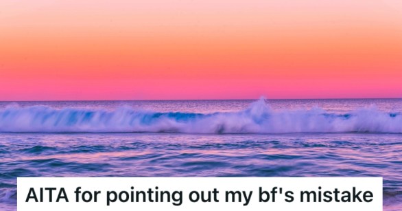 Sunrise over the ocean waves