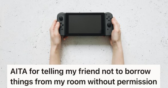 A Nintendo Switch in two hands