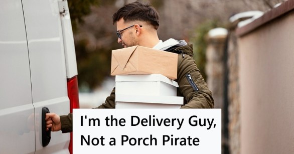 Delivery guy with packages
