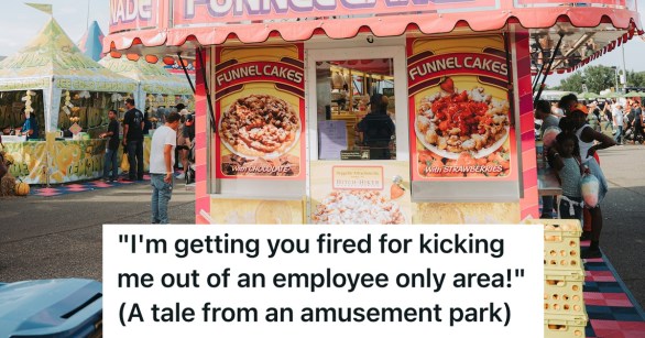 Back of an amusement park food stall