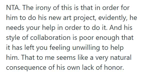 Artist Artists Former Teammate Took Credit For Their Public Sculpture, So Now He Refuses To Help Him On A New Project