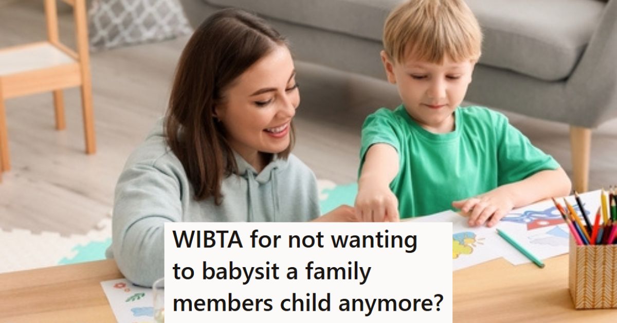 Woman babysitting a child