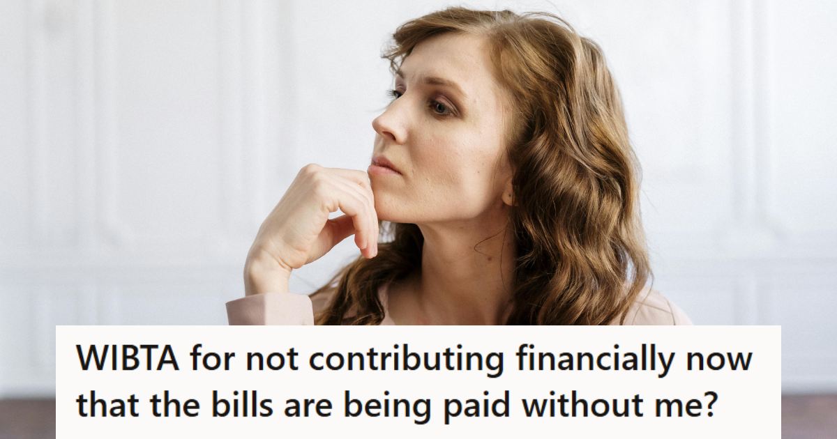 Woman thinking about whether or not she owes money