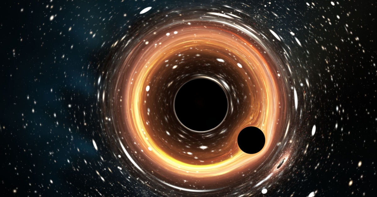 Big black hole with small one