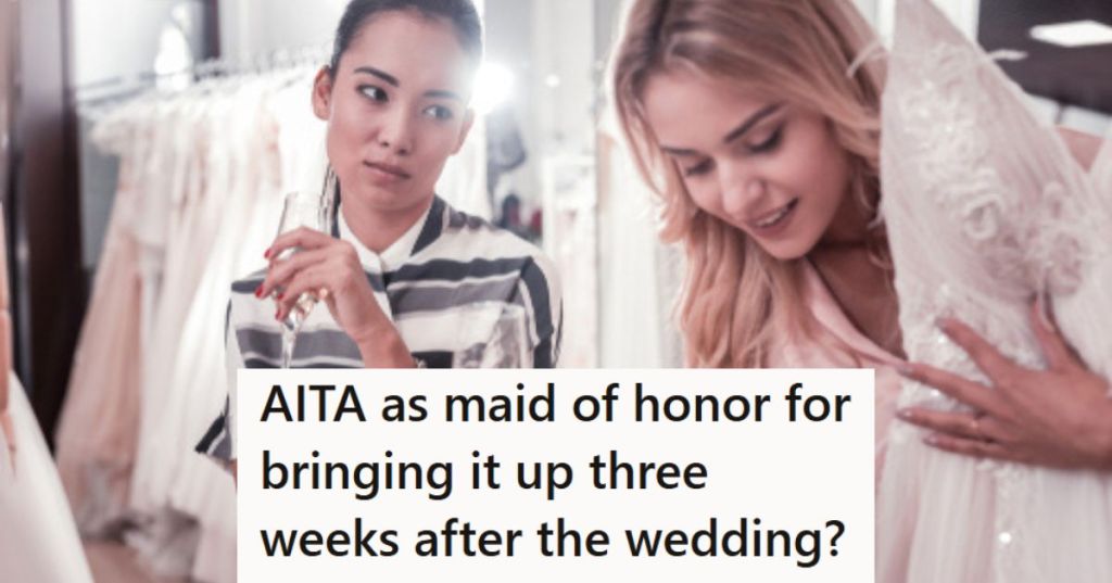 Bride and maid of honor