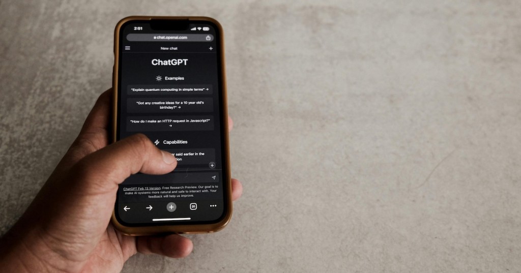 ChatGPT on a phone