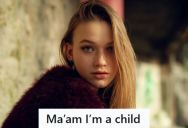 Teen Was Grocery Shopping With Her Mom When An Elderly Woman Mistook Her For A Store Employee Because Of Her Jacket, And Her Mom Had To Step In And Clarify She Was Just A Kid