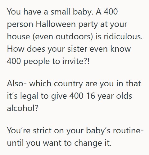 Comment 1 133 Her Little Sister Is Having A Huge Halloween Party At Her House, And She Wants To Be There With Her Newborn, But The Babys Dad Is Raising Serious Concerns