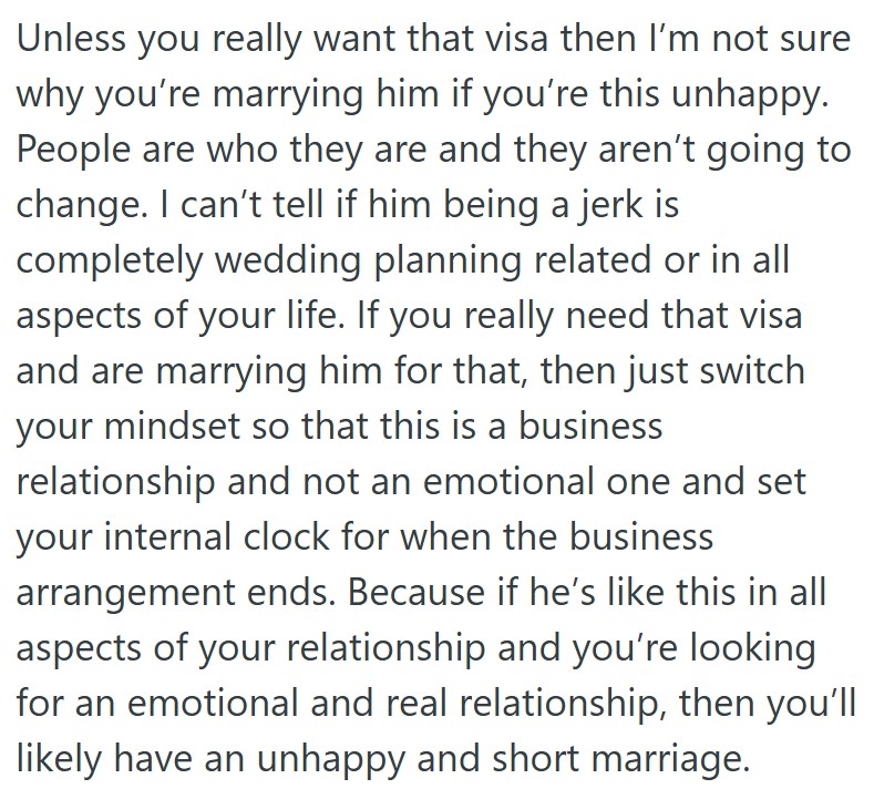 Comment 3 110 Her Boyfriend Is Not Helping With The Wedding Planning, So She Is Thinking About Cancelling The Whole Thing